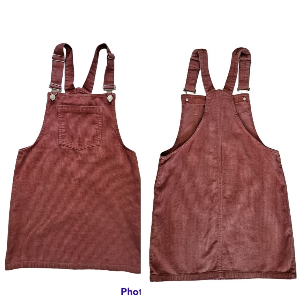 Forever 21 Girls pink corduroy jumper/overalls dress